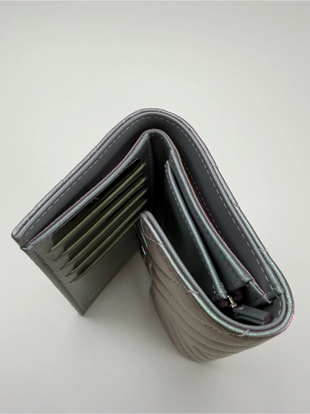 CHANEL Iridescent Chevron Quilted Wallet - Picture 12 of 13